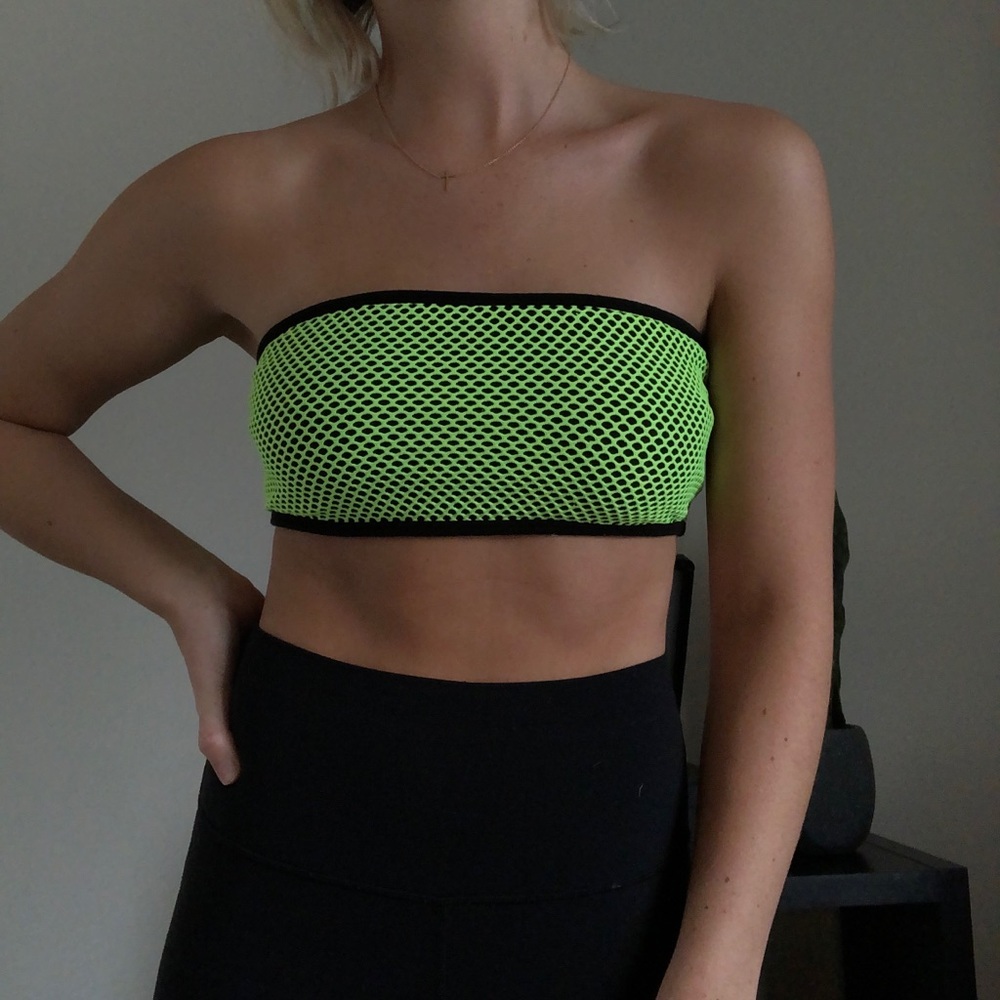 Neon Mesh Bandeau / Crop Top